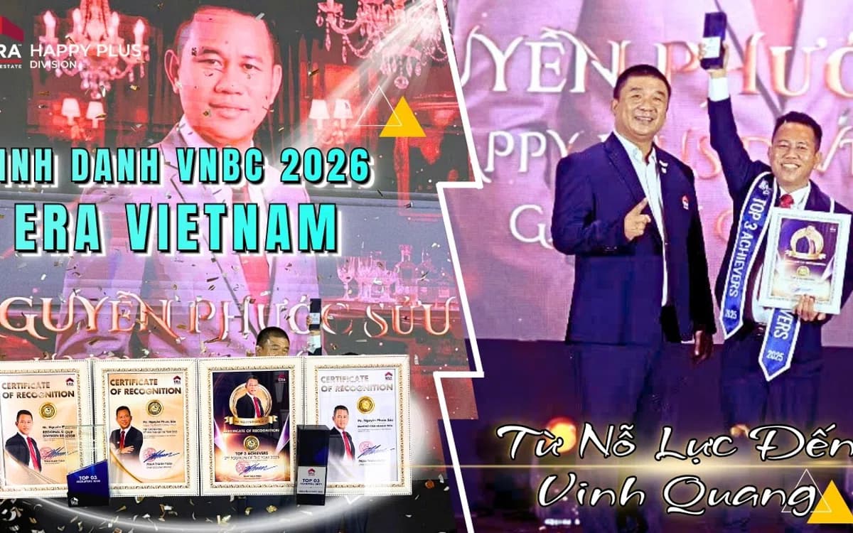 Nguyễn Phước Sửu nhận bằng khen tại đêm vinh danh thường niên của ERA Vietnam
