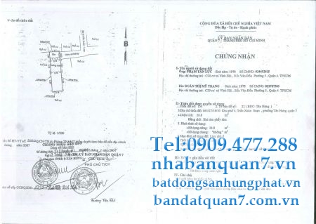 Bán gấp nhà hẻm 861 Trần Xuân Soạn quận 7