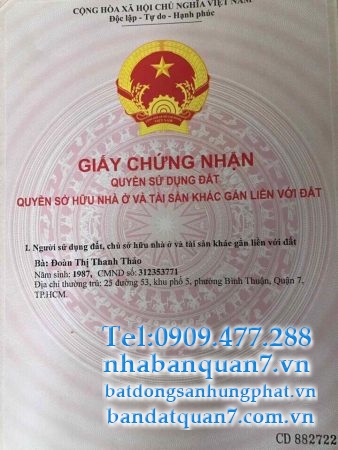 Bán nhà phường Bình Thuận