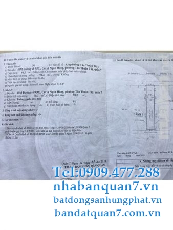 bán nhà đường số 9 cư xá ngân hàng quận 7