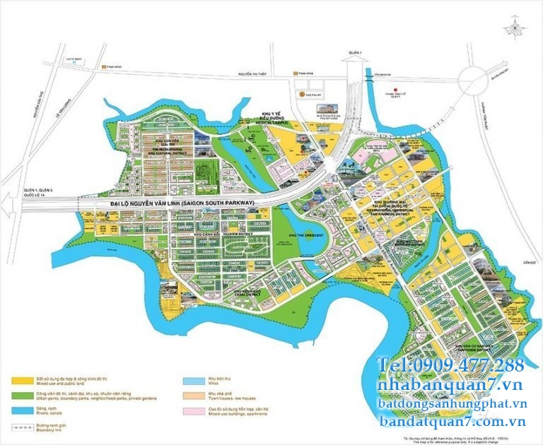 Bản đồ quy hoạch chi tiết quận 7