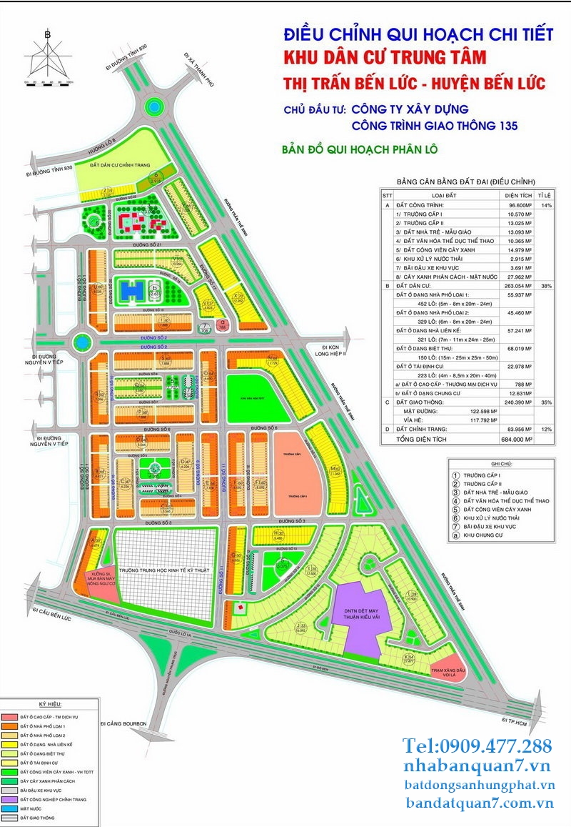 Bản đồ quy hoạch huyện Bến Lức năm 2018