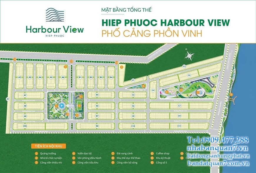 Mặt bằng Phối cảnh dự án Hiệp Phước Harbour View Long An
