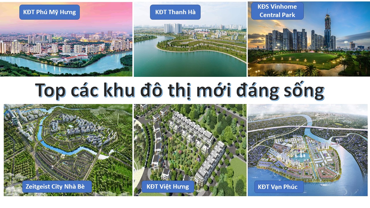 top các khu đô thị mới đáng sống