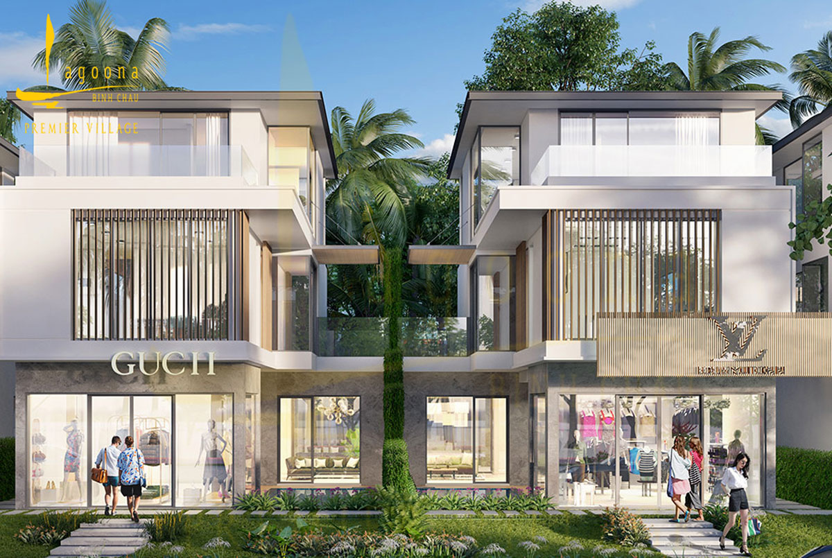 Phối cảnh khu Shop Villa dự án Wyndham Grand Lagoona Bình Châu Bà Rịa Vũng Tàu