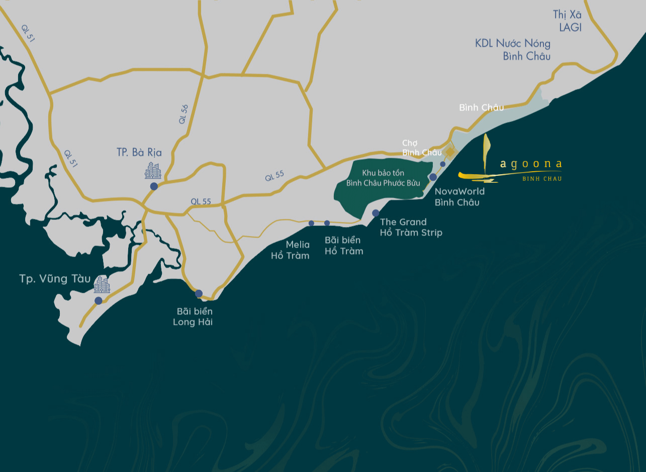 Vị trí đắc địa của dự án Grand Lagoona Bình Châu