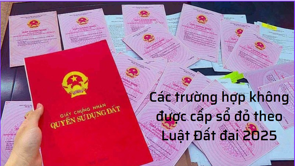 Các trường hợp không được cấp sổ đỏ
