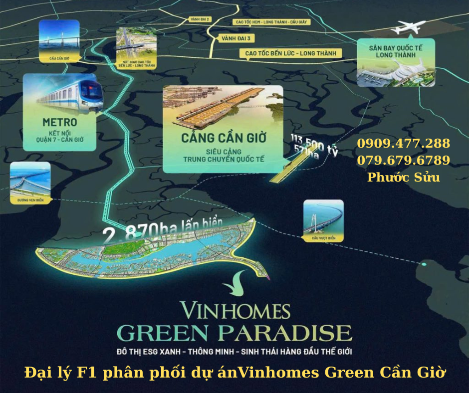 Đại lý F1 phân phối dự án Vinhomes Green Paradise Cần Giờ