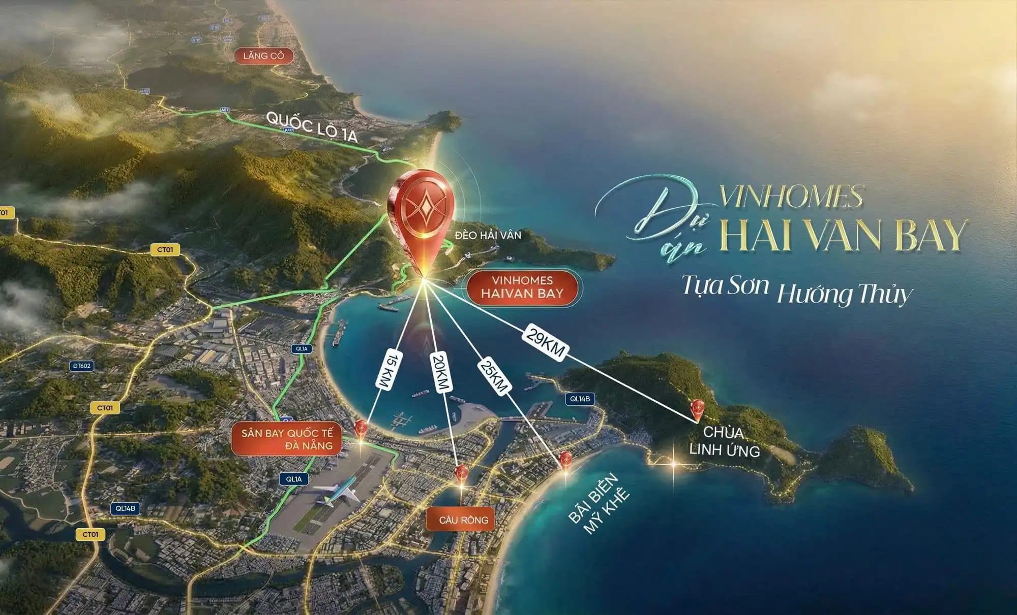 Vị trí Vinhomes Làng Vân Đà Nẵng